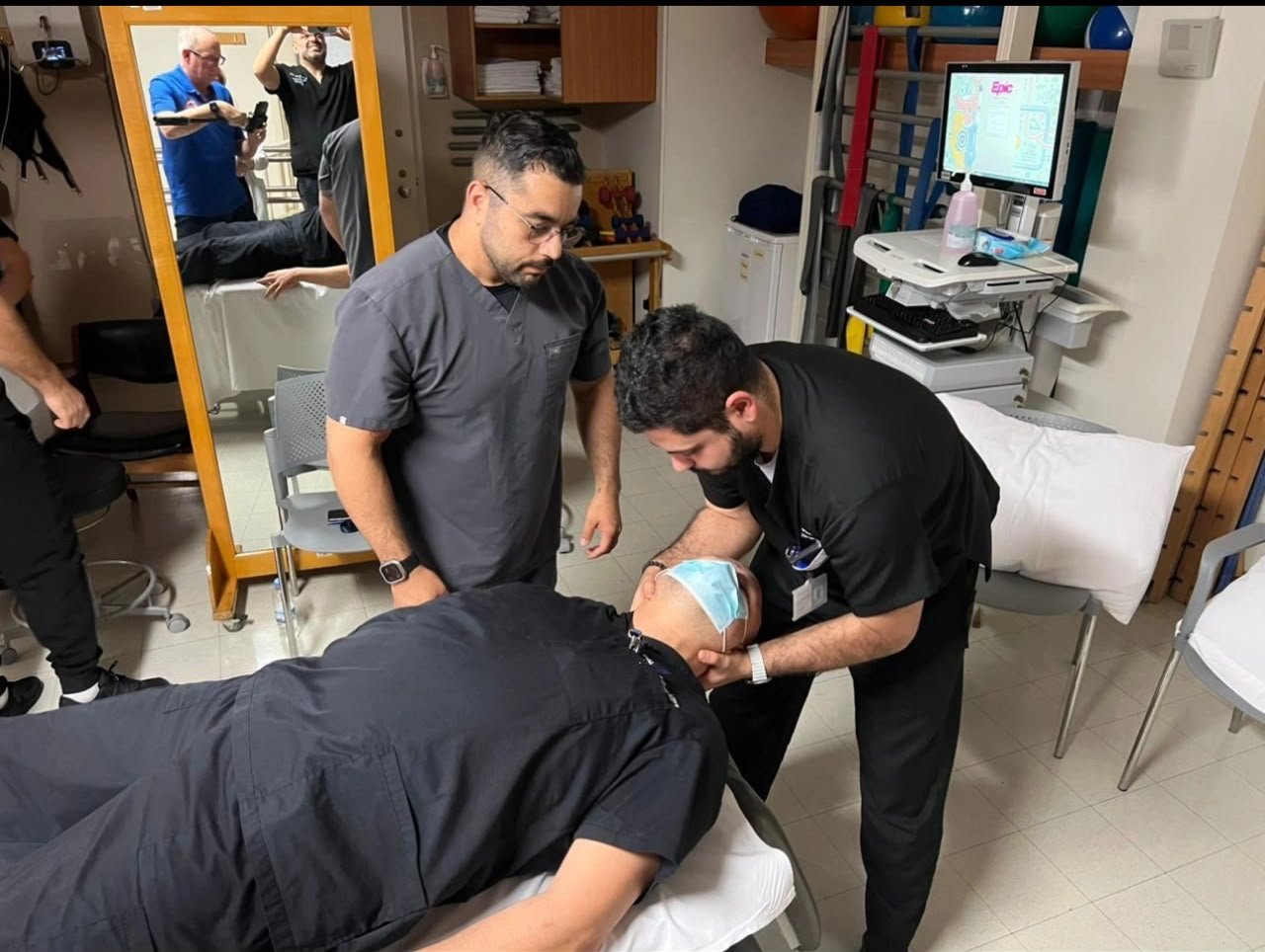Ricardo during supervised manual therapy training